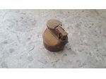 accendino piccolo vintage a gas anni 50 metallo marrone scarico ottimo stato
