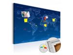 Quadro Di Sughero Mappamondo Blu Cm.120x80 E Cm.90x60 Arredalacasa