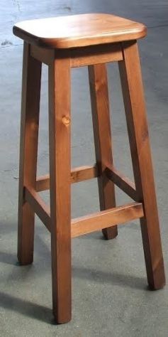 sgabello alto h.80 in pino da birreria pub