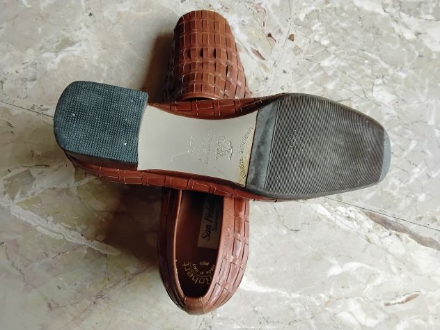 Scarpe vera pelle cuoio intrecciato De Robert n. 39 - Foto 3