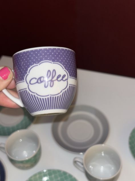 SERVIZIO DA 6 TAZZINE+6PIATTINI DA CAFFÈ NUOVI MAI USATI ABBINATI INTROVABILI - Foto 7
