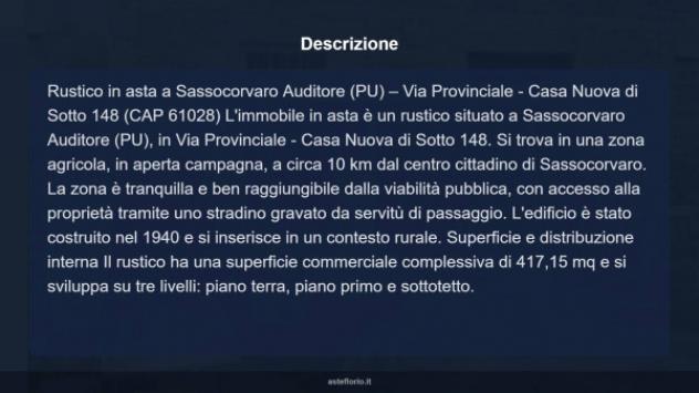 Immobile in asta di 417 m² con più di 5 locali in vendita a Sassocorvaro Auditore - Foto 13