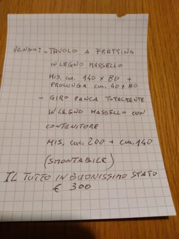 Tavolo in legno con cassapanca - Foto 10