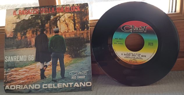 IL RAGAZZO DELLA VIA GLUCK Vinile 45 giri 7", SANREMO 1966. - Foto 2