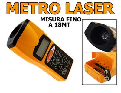 MISURATORE METRO DI DISTANZA AD ULTRASUONI CON PUNTATORE LASER - Foto 2