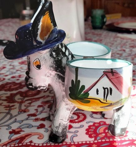 asinello in ceramica con 2 portavasetti - Foto 8
