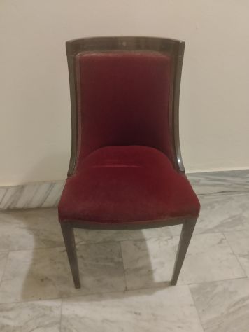 Coppia poltroncine anni 40 ciliegio velluto rosso - Foto 5