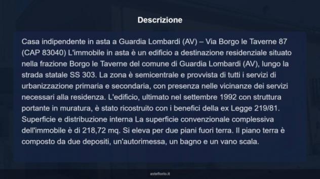 Immobile in asta di 218 m², box auto in vendita a Guardia Lombardi - Foto 14