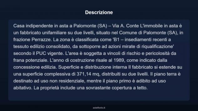 Immobile in asta di 371 m², box auto in vendita a Palomonte - Foto 3