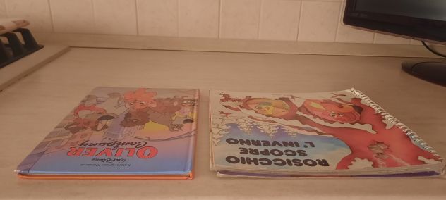 2 LIBRI FIABE: "OLIVER & COMPANY" WALT DISNEY, "ROSICCHIO SCOPRE L’INVERNO" 1988 - Foto 8