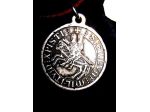 SIGILLO DEI CAVALIERI TEMPLARI-PELTRO E ARGENTO CON CATENINA O PORTACHIAVE