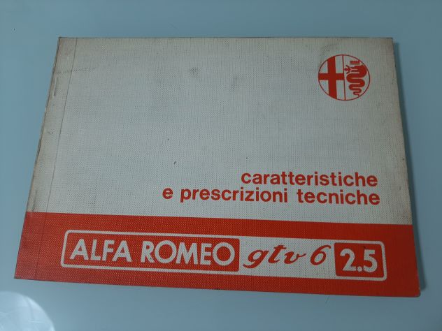 ALFA ROMEO GTV 6 2.5 CARATTERISTICHE TECNICHE ORIGINALE