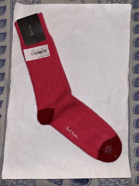 CALZE NUOVE DA UOMO IN PURO CASHMERE FIRMATE ORIGINALI PAUL SMITH,MADE IN ITALY - Foto 3