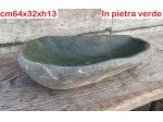 Lavabo lavandino da appoggio in pietra sasso verde
