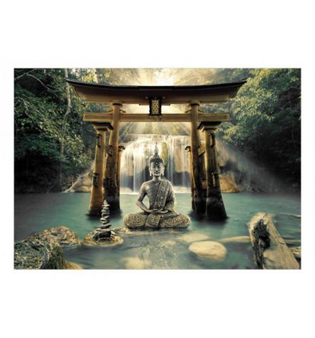 Fotomurale Adesivo Con Buddha Nel Tempio Arredalacasa - Foto 2
