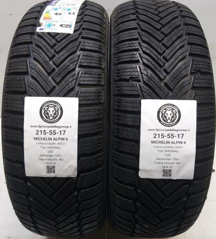 2 GOMME 215 55 17 MICHELIN A60921
