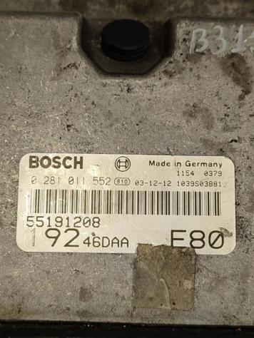 CENTRALINA MOTORE FIAT Stilo Berlina 5P 55191208 0281011552 192A3000 diesel 1910 (0110) - Foto 2