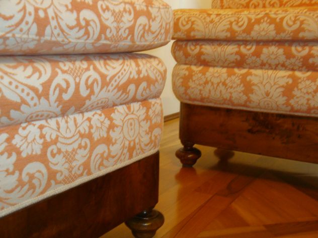 Coppia Sedute-Divani d'epoca per salone-atrio - Foto 9