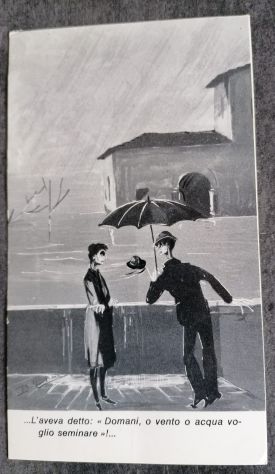 Lotto di 10 cartoline umoristiche "Alluvione di Firenze 1966". - Foto 8