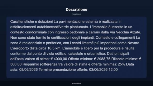 Immobile in asta di 3 m² in vendita a Oleggio - Foto 9