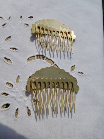 Pettini per capelli con smalti a fuoco. Coppia - Foto 3