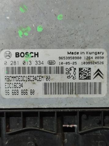 CENTRALINA MOTORE CITROEN C4 Picasso Mk1 0281013334 9666986680 DV6TED4 diesel 1560 (0613) - Foto 2