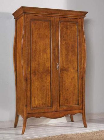Armadio 2 Ante in Legno Massello Bombato SHabby cod 10002