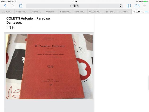 COLETTI Antonio? ?Il Paradiso Dantesco. , 1903