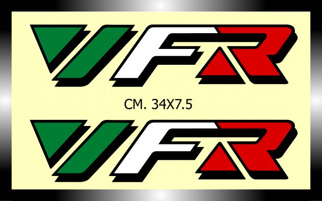 Coppia adesivi moto HONDA - VFR versione TRICOLORE