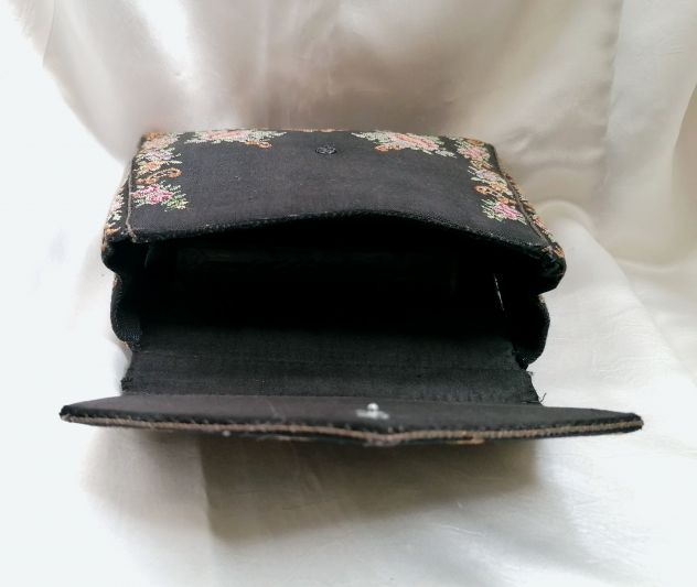 AUTENTICA BORSETTA DA SERA A PICCOLO PUNTO ORIGINALE VINTAGE 1950 CIRCA. - Foto 4