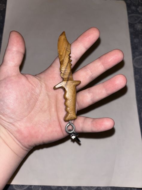 PORTACHIAVI COME NUOVO ARTIGIANALE UNICO HANDMADE INTAGLIATO A MANO UNISEX - Foto 6