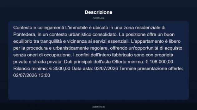 Immobile in asta di 130 m² con più di 5 locali e box auto in vendita a Pontedera - Foto 11