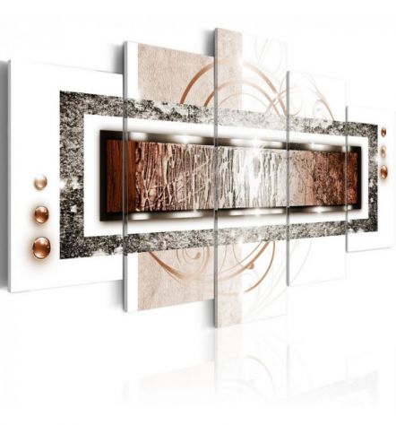 Quadro Con 6 Sfere - Beige - 100x50 E 200x100 ARREDALACASA