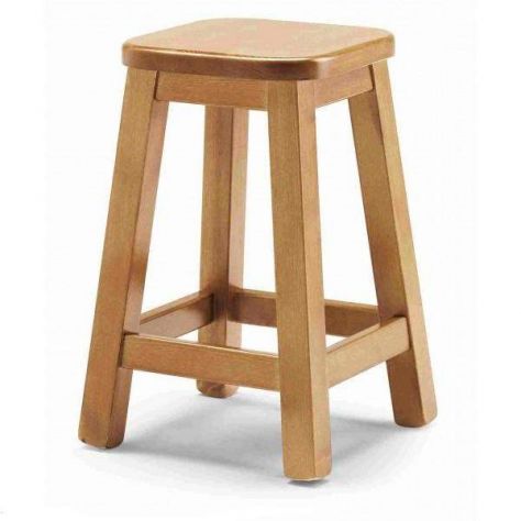 Sgabelli Bassi quadrati in legno Cod 1009/Nat colore naturale