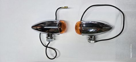 FRECCIA CROMATA (INDICATORE DIREZIONE) A SILURO PER MOTO CUSTOM