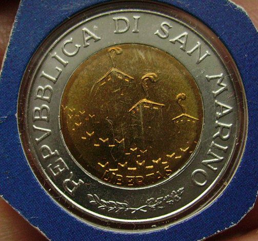 500 LIRE DEL 1993 TAGLIATE DALLA SERIE - SAN MARINO -