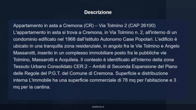 Immobile in asta di 78 m² in vendita a Cremona - Foto 7