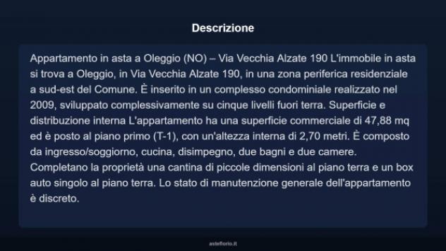 Immobile in asta di 47 m², box auto in vendita a Oleggio - Foto 4