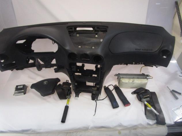 60671766 KIT AIRBAG COMPLETO ALFA ROMEO 166 2.4 D 103KW 6M 4P (2001) RICAMBIO USATO CON PRETENSIONATORI CINTURE DI SICUREZZA, CENTRALINA AIRBAG, AIRBA - Foto 2