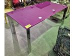 TAVOLO IN VETRO VIOLA ALLUNGABILE