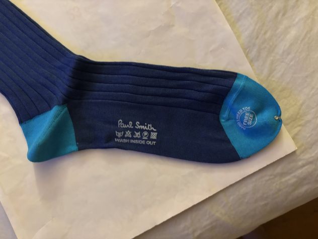 CALZE NUOVE MAI USATE DA UOMO FIRMATE ORIGINALI”PAUL SMITH”MADE IN ITALY LEGGERE - Foto 4