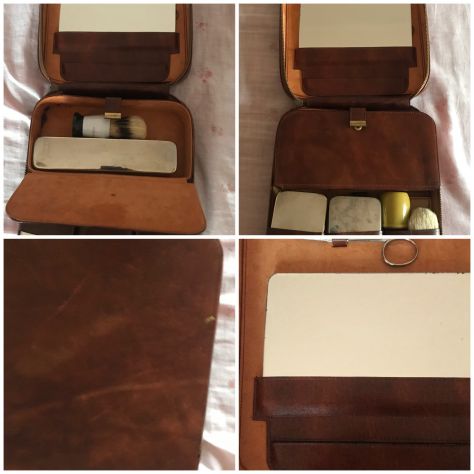 Beauty case in pelle vintage