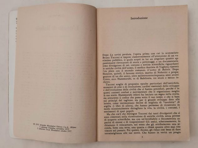 L'uomo di Babele di Bruno Tacconi 1°Ed.Arnoldo Mondadori,1977 ottime condizioni - Foto 5