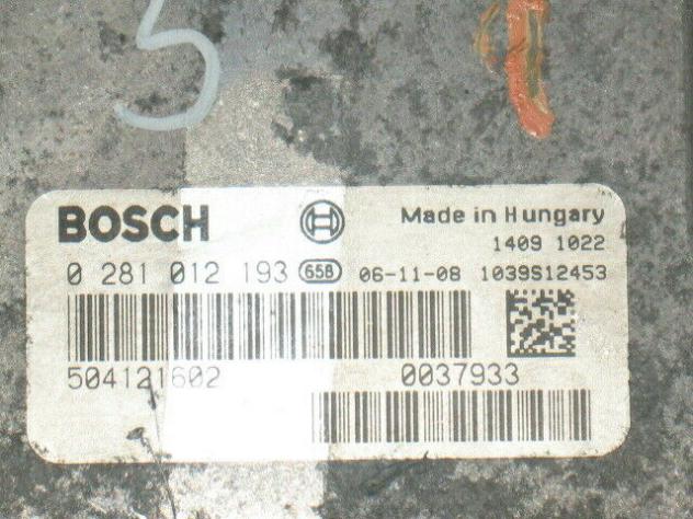 0281012193 ECU CENTRALINA IVECO DAILY 2.3 , 3.0 0281012193 504121602 - Foto 2