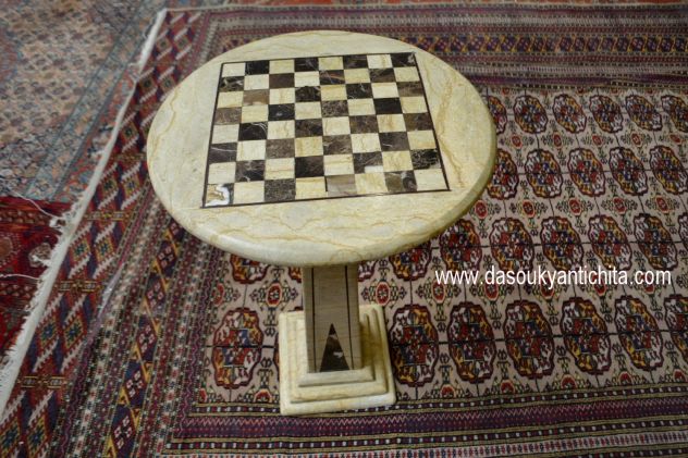 Tavolo da gioco a scacchiera in marmo - Foto 5
