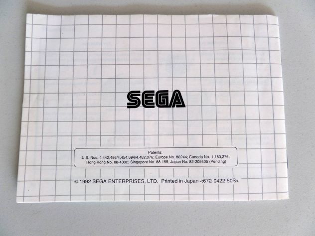 manuale istruzioni "SEGA GAME GEAR" ORIGINALE - Foto 2