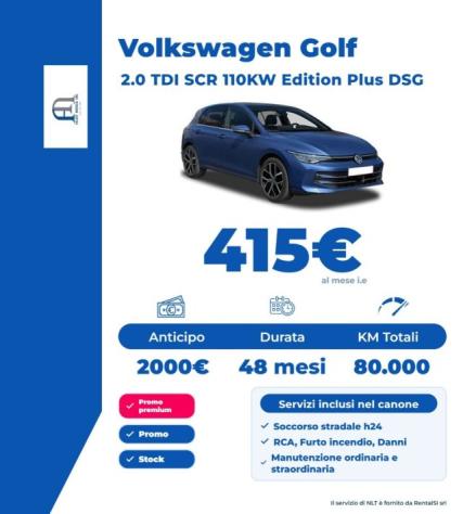 VOLKSWAGEN Golf 2.0 TDI 150 CV DSG SCR Editon Plus rif. 24175566 - Foto 3