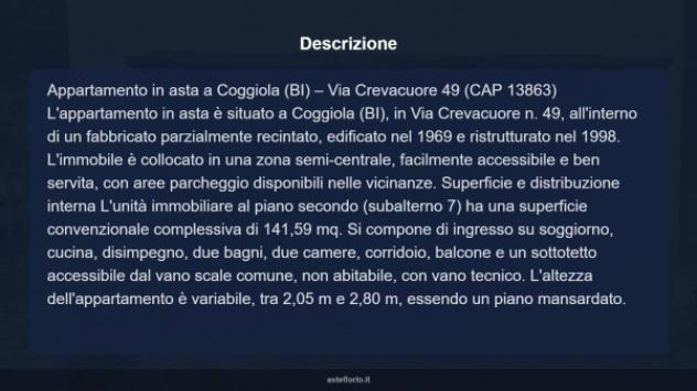 Immobile in asta di 141 m² con più di 5 locali e box auto in vendita a Coggiola - Foto 13