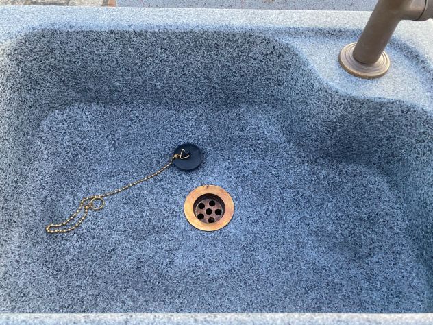 Lavello lavandino per cucina in pietra granito diorite 50cm - Foto 4