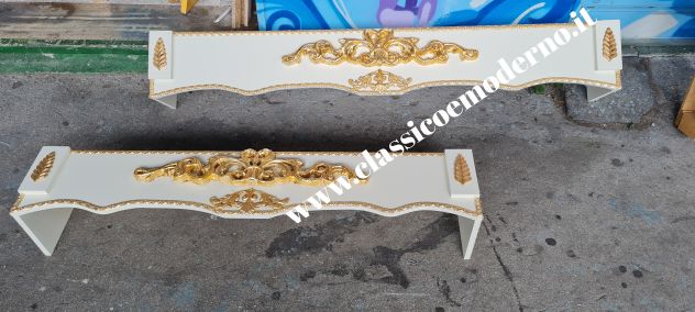 Mantovana con cimasa foglia oro stile barocco con spedizione